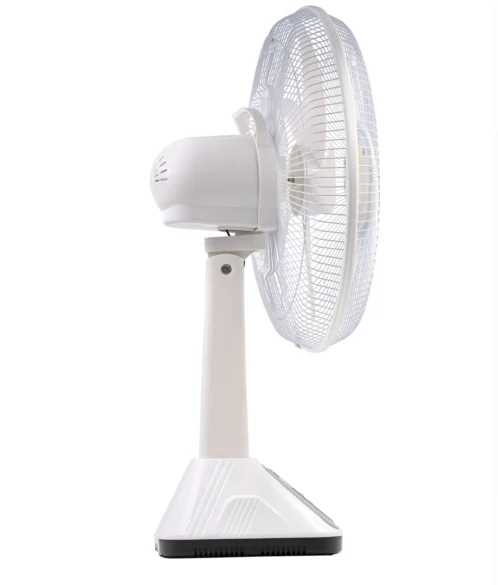 China Factory 16 inch Portable Solar Powered Table Fan Strong Wind DC & AC rechargeable Stand Fan With Led Light Solar Fan