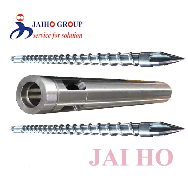 bimetallic Spray screw barrel for LDPE HDPE extruder