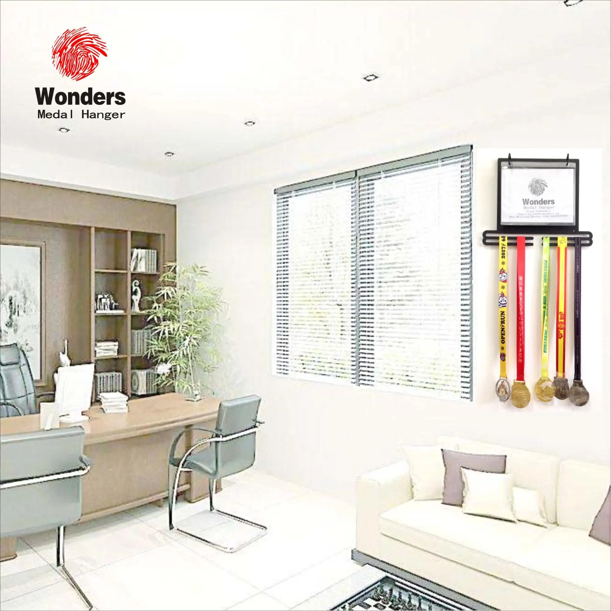 Marathon running race bib holder display