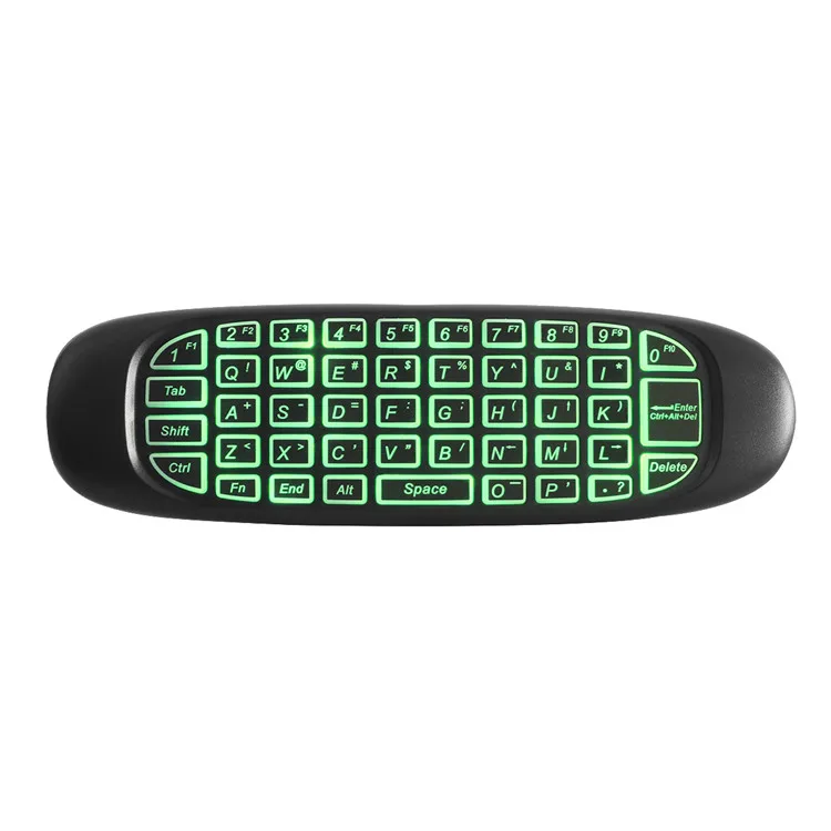 Shenzhen IMO c120 Back Light Air MouseWireless Android Remote 2.4G Doule-sided Keyboard 3D Somatic for PC Android TV Box Tablet