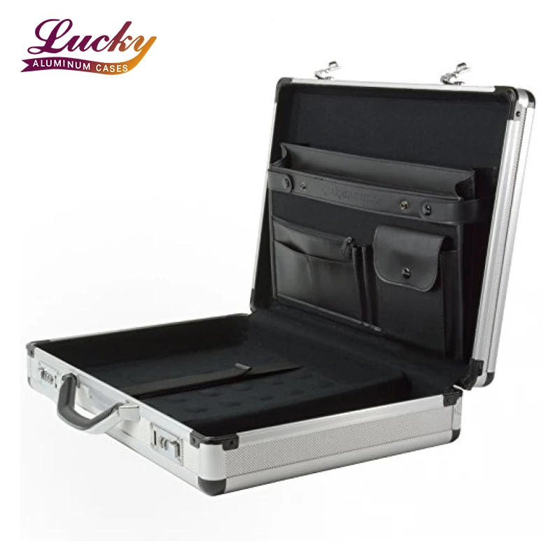 Aluminum Luggage Case Briefcase 4 Inch Business Bag Briefcase Attache Case For Carrying case