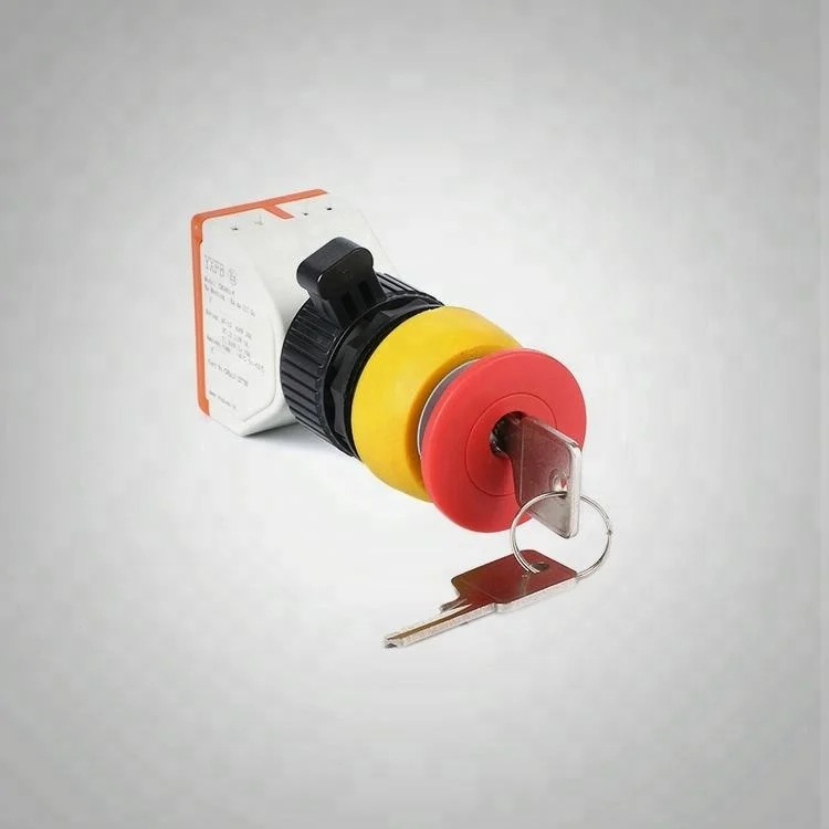 High quality durable plastic waterproof explosion-proof push button switch with key