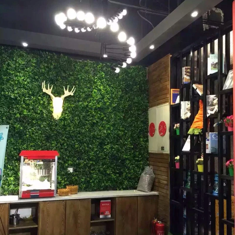 2019 New Design Planter Type Mixed Color Vertical Green Wall Artificial Green Wall for Home Garden Balcony Decoration