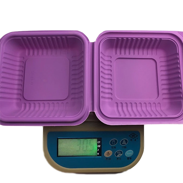 EcoNewLeaf  Disposable Corn Starch Biodegradable Food Packaging Lunch Box Clamshell Take Out Food Container