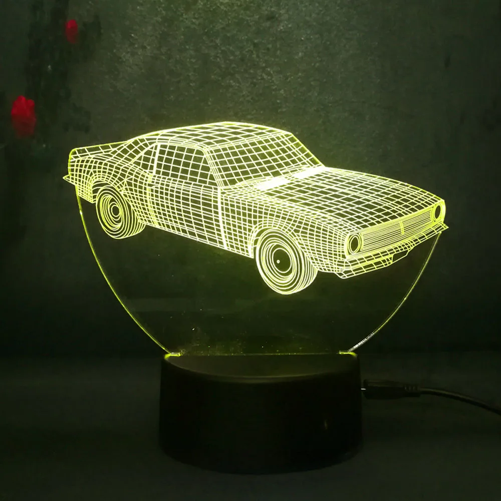 Racing Car Model 3D Touch LED Lamp Night Light Cool toy adult fans birthday gift Room Decor lava display bulb exhibition Lamp