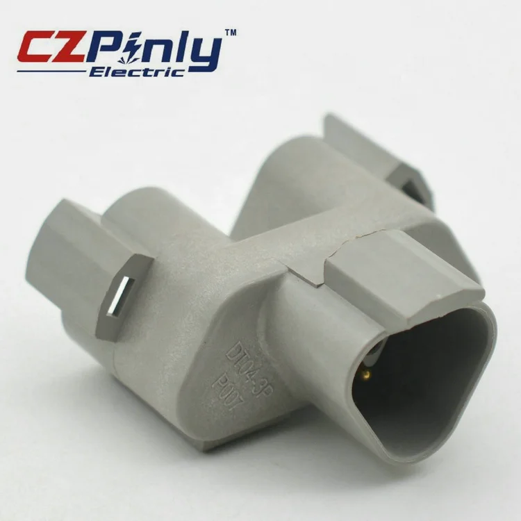 Equivalent DT04-3P-P007 3 way male waterproof car wire Y deutsch dt series connector