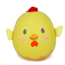 Promotional Cute 3D Hard Shell Solid Chicken Pattern Kids Bag Custom Kindergarten School Packs