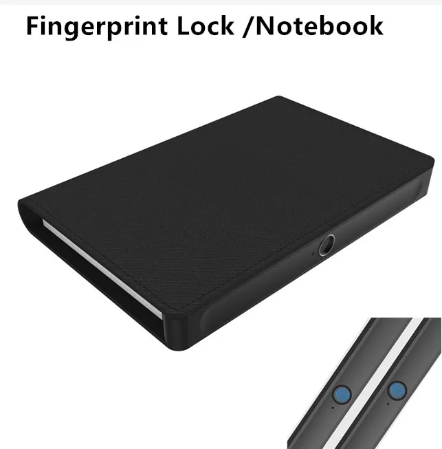 gift notbook Business booklet lock pad pocket travel diary Security leather notebook fingerprint lock