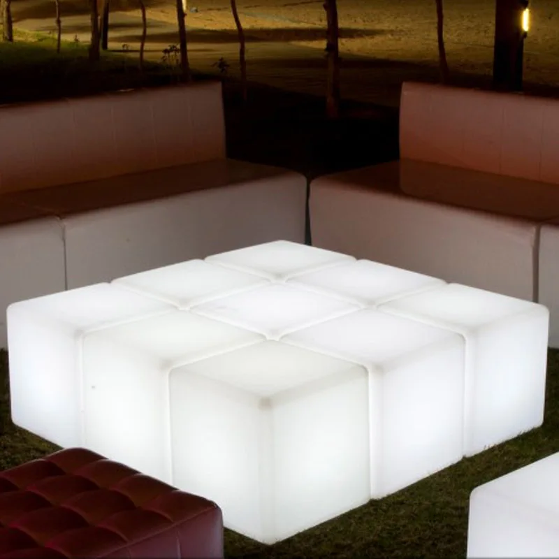 Illuminate Bar Cube Led Furniture Led Plastic Furniture Modern Plastic Cube