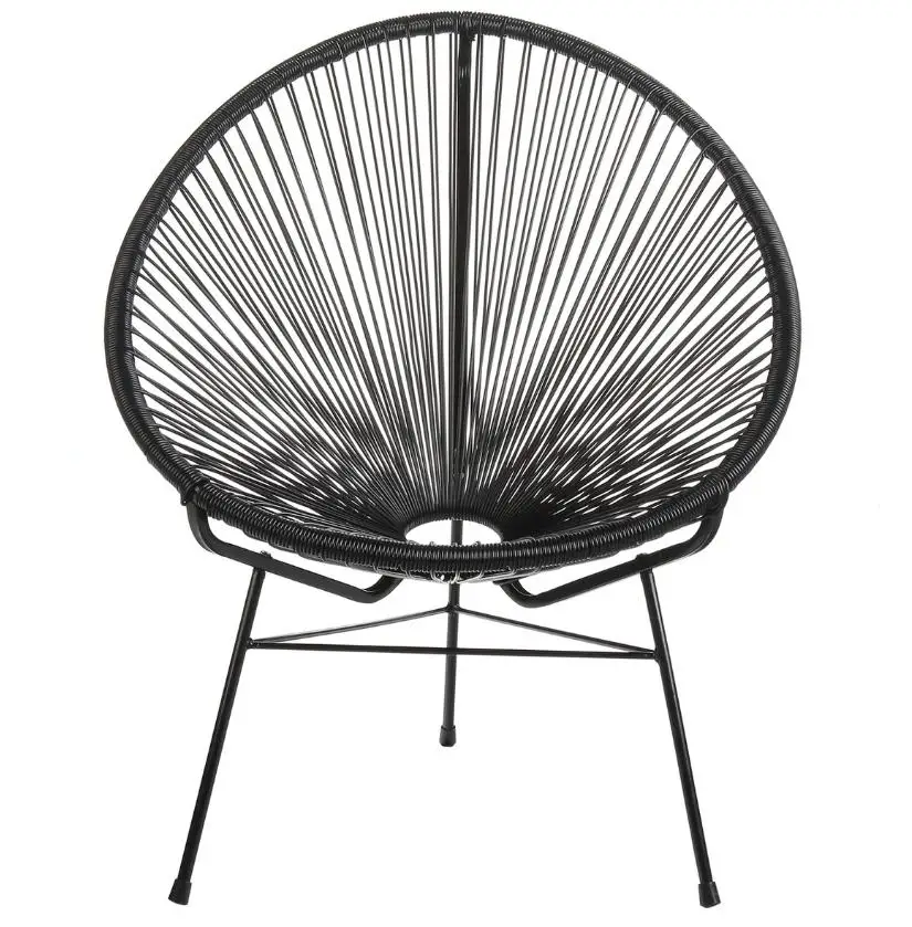 Colorful sun outdoor wicker acapulco waterproof metal frame rattan acapulco  cafe garden chair