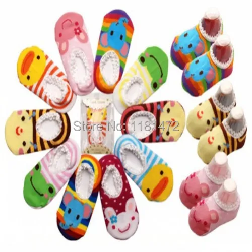 High Quality 10 pairs lot 20 pieces Baby Socks With Animal Baby Outdoor Shoes Baby Anti