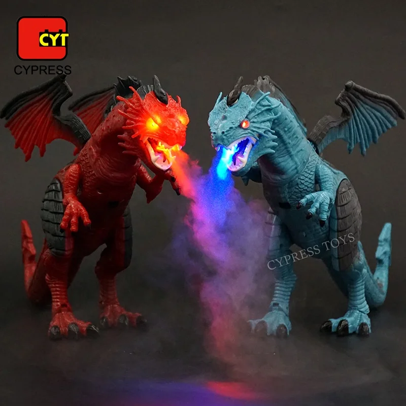 Оптовая продажа, пластиковый Электрический реалистичный динозавр, игрушка, Радиоуправляемый динозавр с распылителем