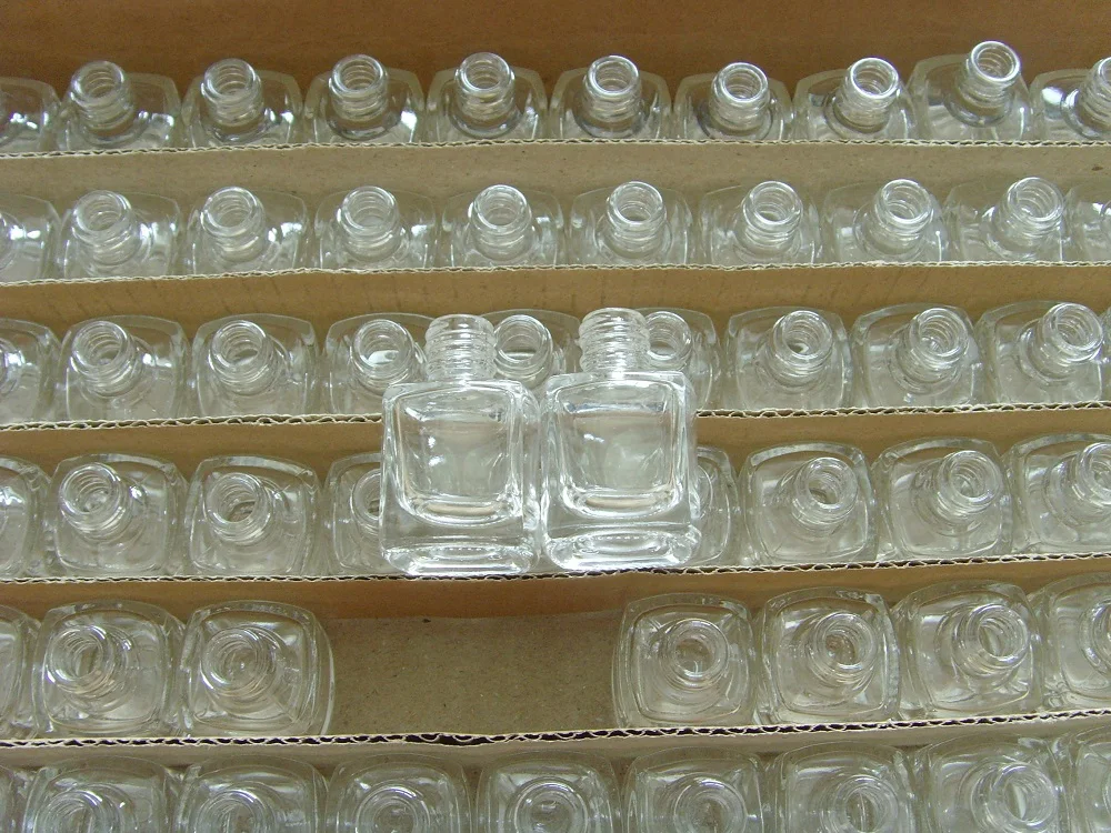 5ml 8ml 10ml 15ml cube glass gel nail polish bottles Containers with brush caps