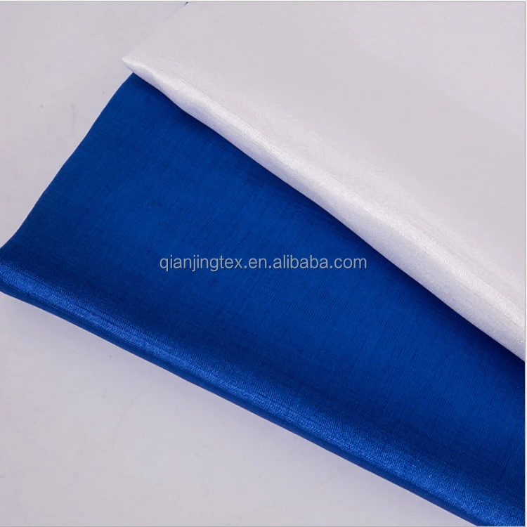 High quality 100% polyester shiny slub shantung fabric for fashion dress