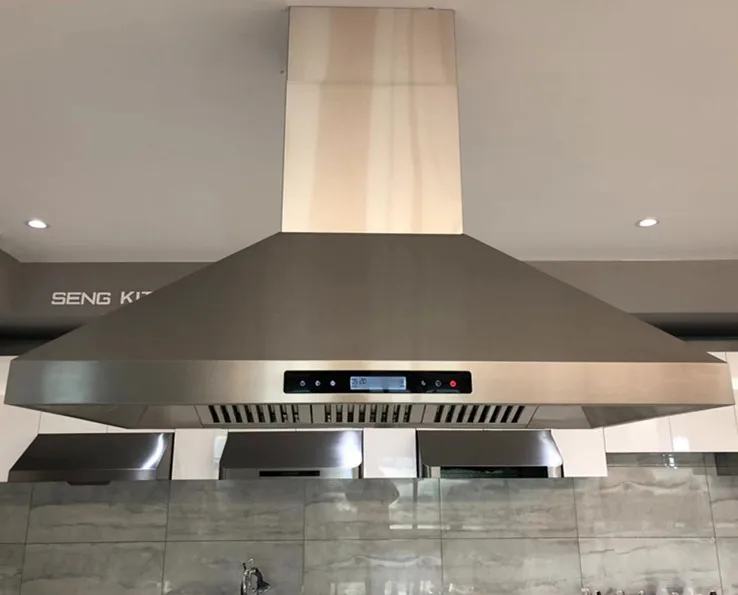 Большой вытяжной козырек для коммерческой кухни из нержавеющей стали SENG