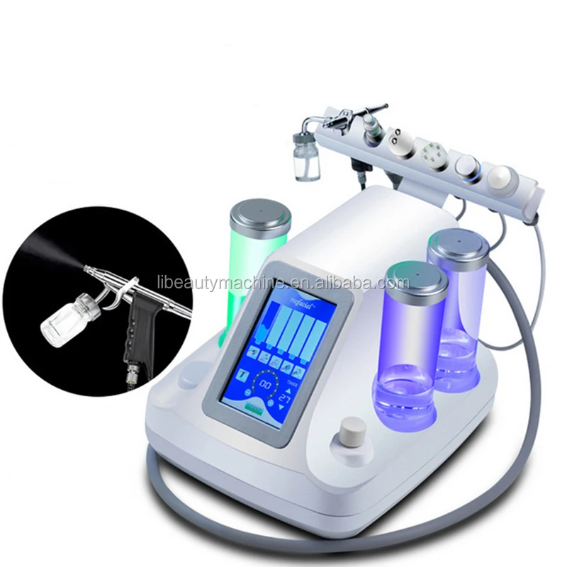 6 в 1 Многофункциональный Hydra dermabrassion струя воды пилинг лица красоты машина для SPA