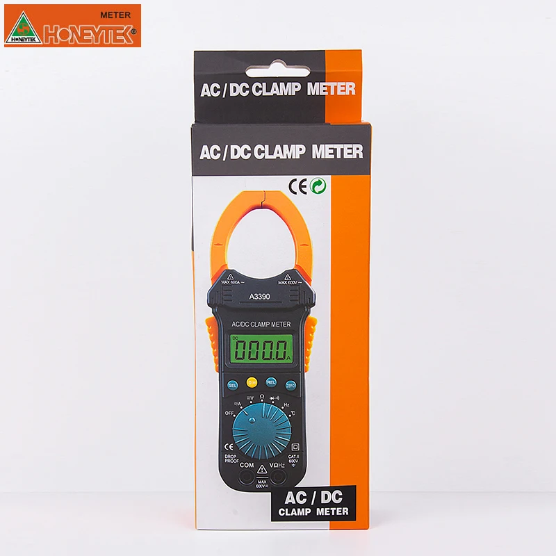 
Portable Digital Clamp Multimeter 1000A ACA/DCA meter Tester can test Ohm FREQ Backlight AC/DC Ammeter Handheld LCD 