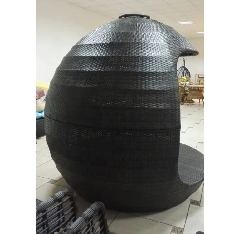 
New Design Customize Garden Furniture Rattan Round Outdoor Daybed 