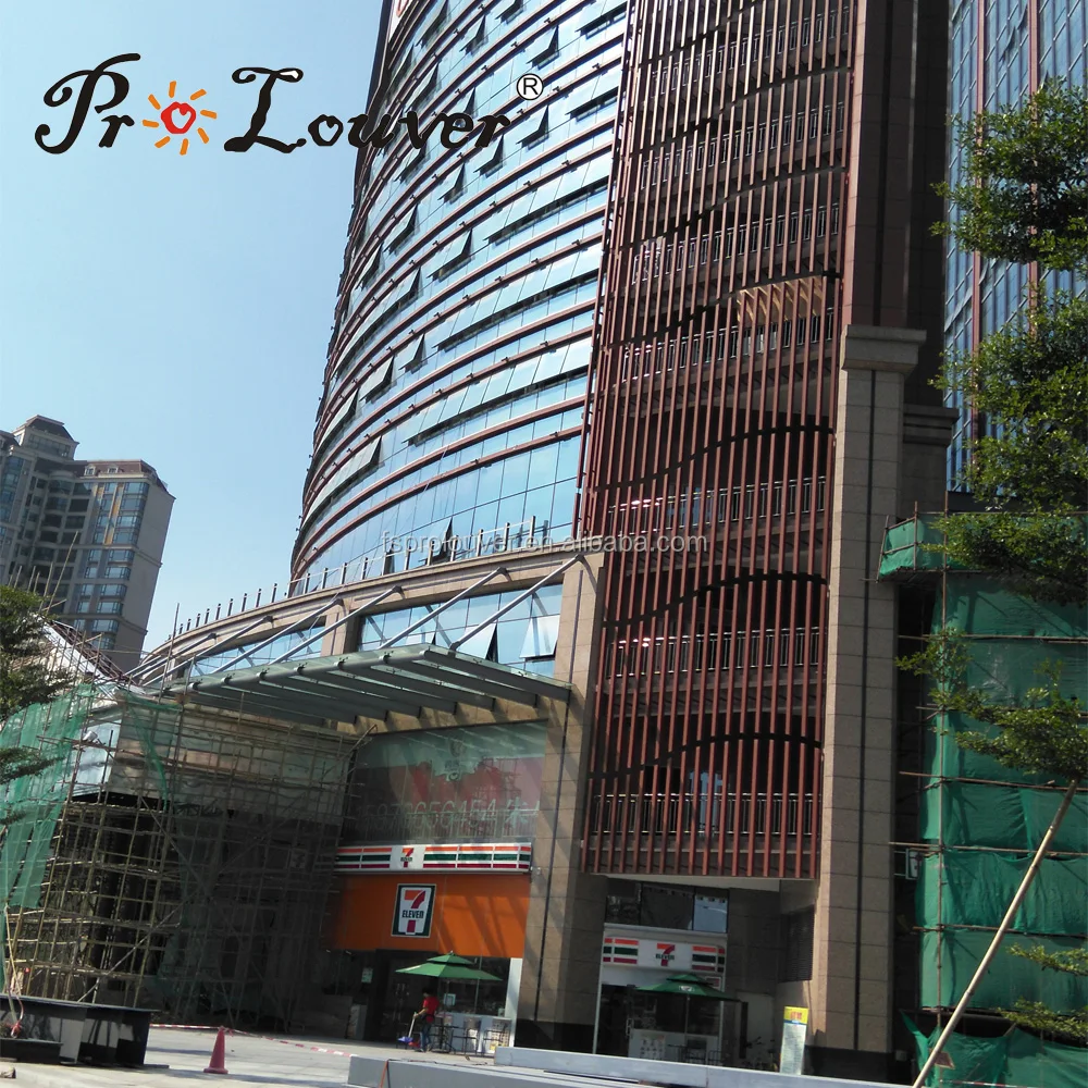 Vertical box louvre, aluminium louvre, aluminium box section