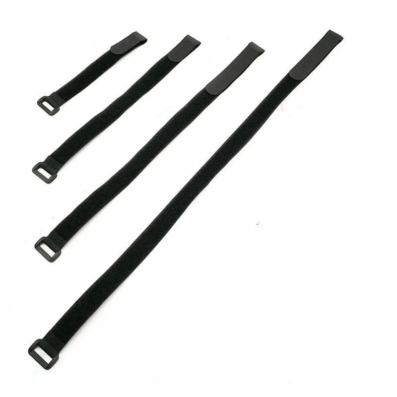 Black Nylon Rope Belt Cargo Luggage Holder Fastener Straps With Self-adhesive Sticker For Motorcycle Car Outdoor Camping Bags