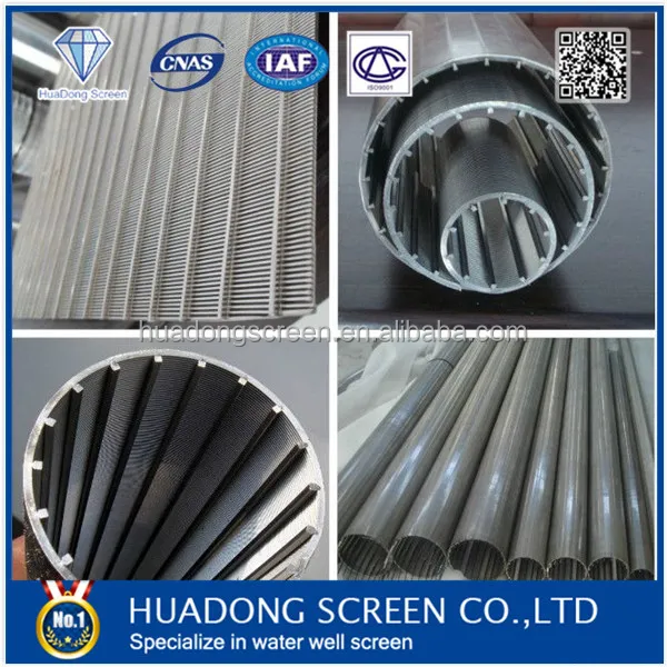 Stainless Steel Mesh Cylindrical Filter Pipe/V Wire Water Well Screen From Manufacture
