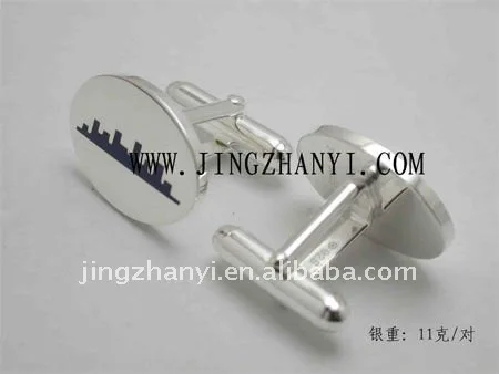 beautiful enamel silver Cuff Links