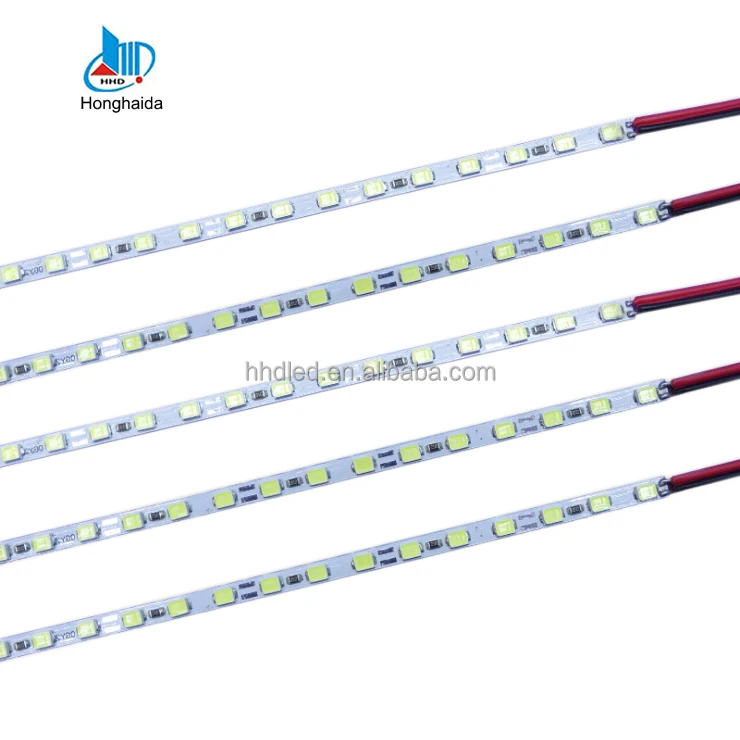 ultra thin 12v smd 2835 72leds aluminum 4mm width rigid led strip light