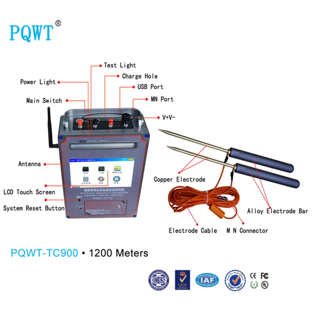 
Higher Accuracy PQWT-TC900 Water Detector 1200m 