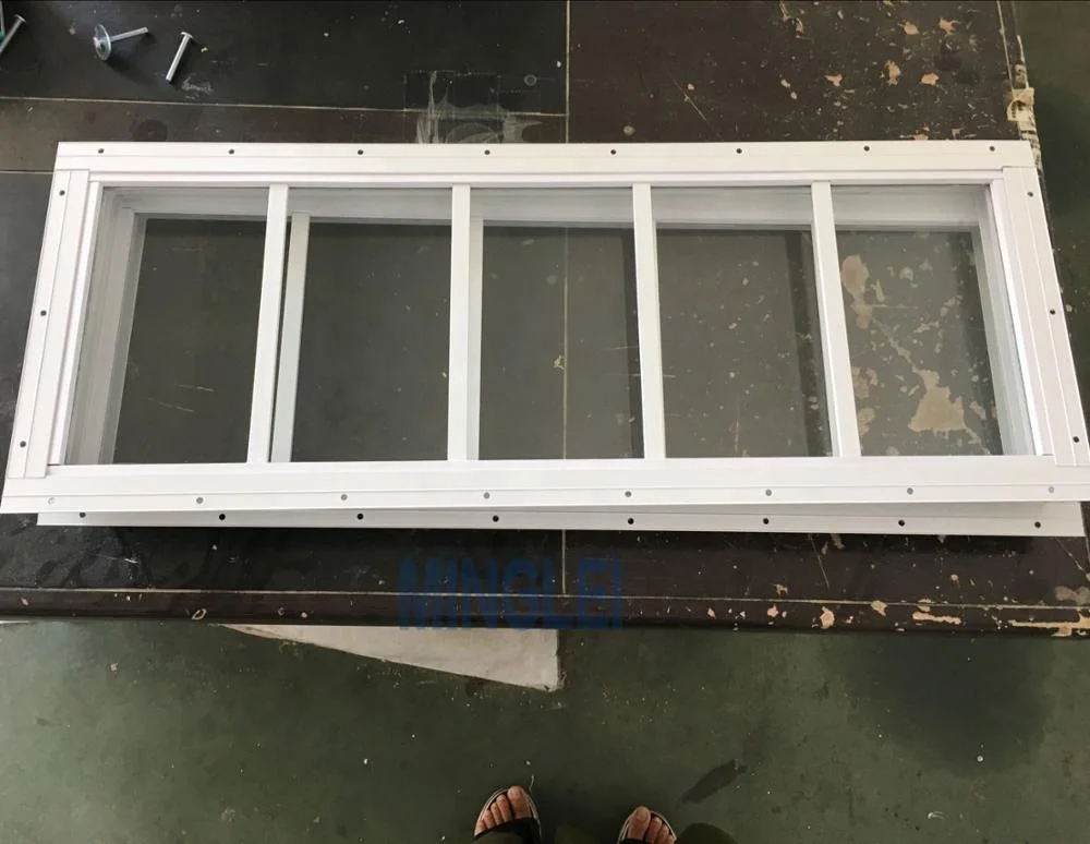 Aluminum vertical sliding shed windows