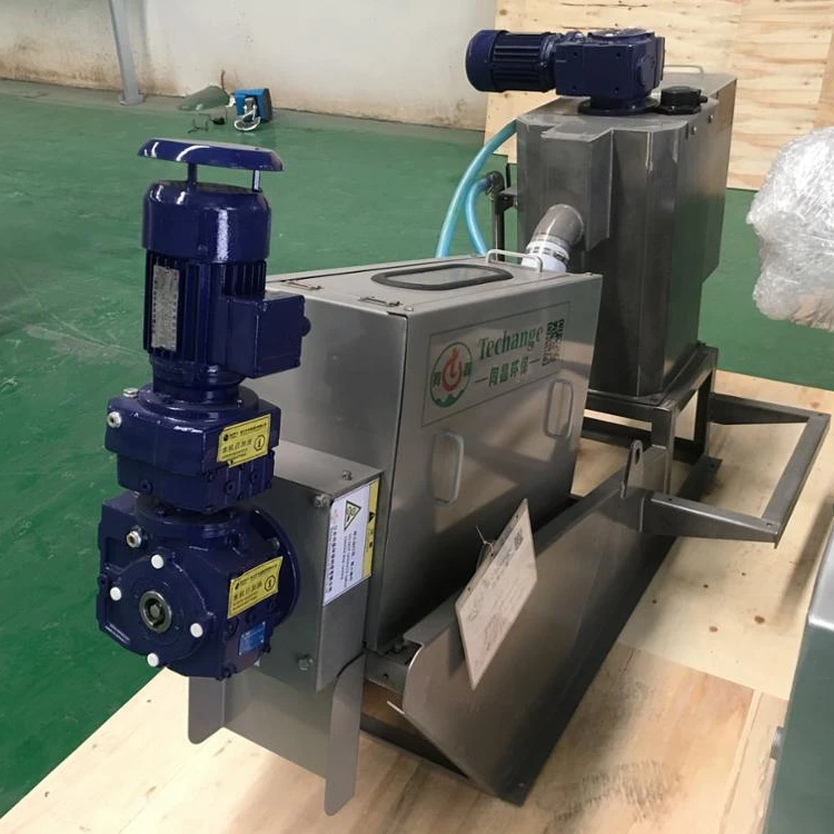 Structure compact  screw press sludge dewatering dehydrator machine