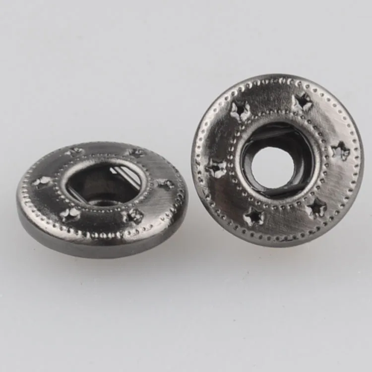 Metal snap button garment round snap button gun metal snap button