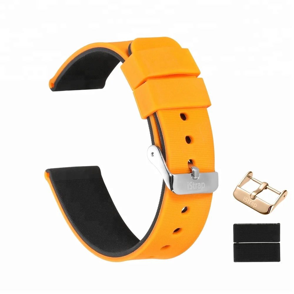 Wholesale High Quality Double Color Smart Watch Bracelet 2018 Replacement Soft Silicone Wristband Sport Watch Band Strap