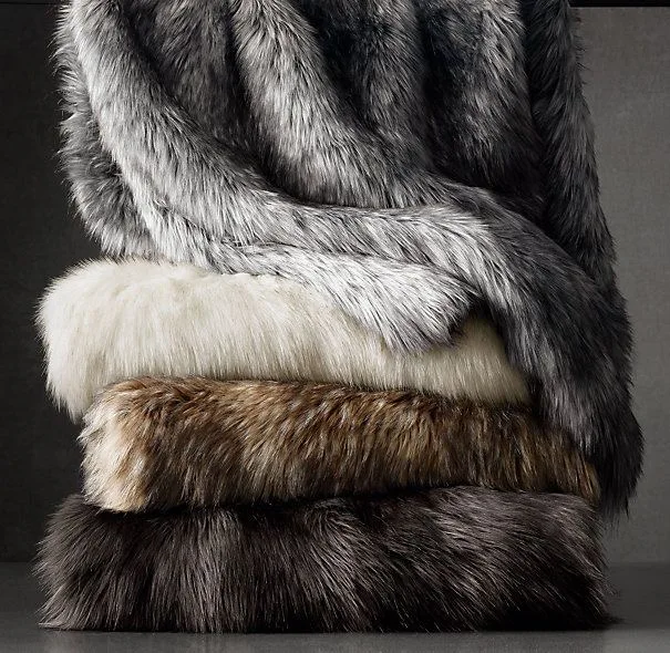 Super Soft Shaggy Faux Fur Blanket 100% Polyester Fleece Blanket