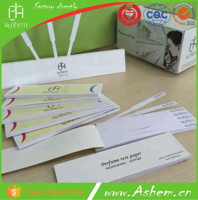 Colored fragrance blotter perfume tester paper strips to test fragrances IC-007