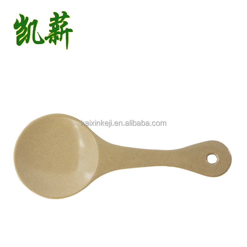 Long handle family dining room rice husk bamboo fiber cooking spoon ladle set kitchen