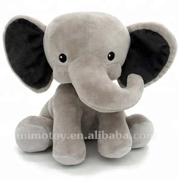 Free Sample Baby Toy Soft Stuffed Animal Plush Elephant With Big Ears LOW MOQ Cheap Custom OEM Grey Elephant Plush Toy Wholesale