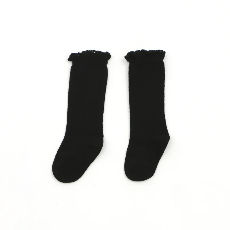 
100% cotton young girls baby knee high cartoon tube long girl socks 