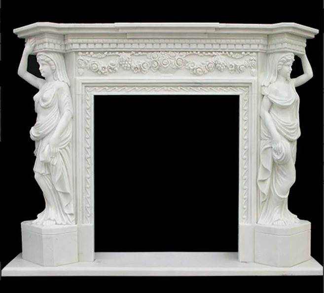 Portal fireplace classic Sale Hand Carved fireplace European Style natural marble fireplace Современный мраморный камин