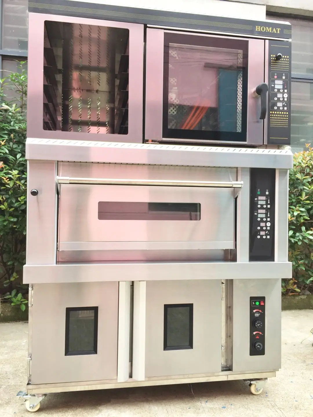 Automatic Stainless Steel 5 Trays Hot-Air Convection Oven Electric/Bakery