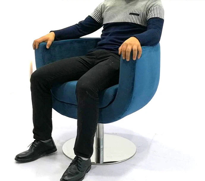 Wholesale high quality home furniture modern lounge chair / Tulip shape swivel chair Nay-200