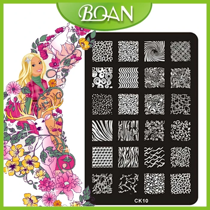 Nail Stamp Plates Image French Full Nail Art Stencil Print Metal Template Designs