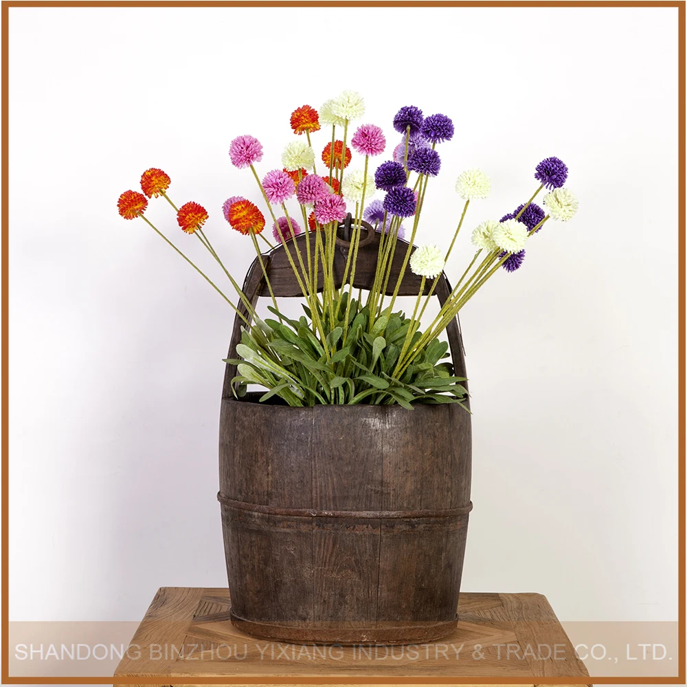 Antique wooden garden wholesale home decoration pieces accessories bucket