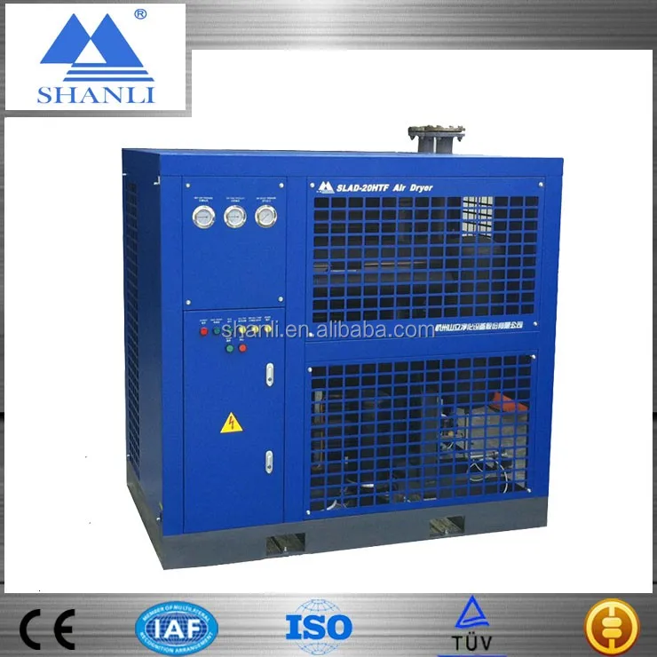 Compressor freeze air-cooled refrigerated compressed air dryer for power plant textile medical with R134A and R407C refrigerant