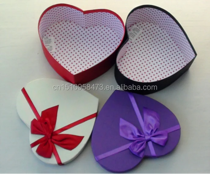 Ribbon Tie Heart Shape Gift Wrapping Paper cake box