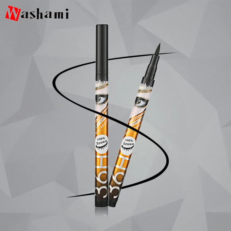  Washami супер водостойкая Точная коричневая жидкая подводка для глаз