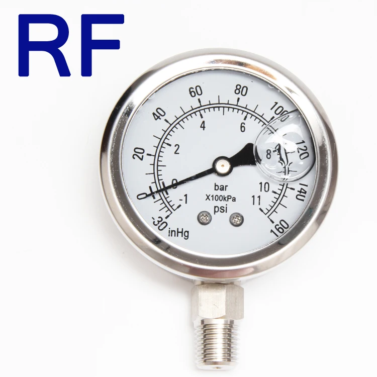 
RF нержавеющая сталь 1/4 npt 160 psi Цифровые Манометры с масляным наполнением  (62194137715)
