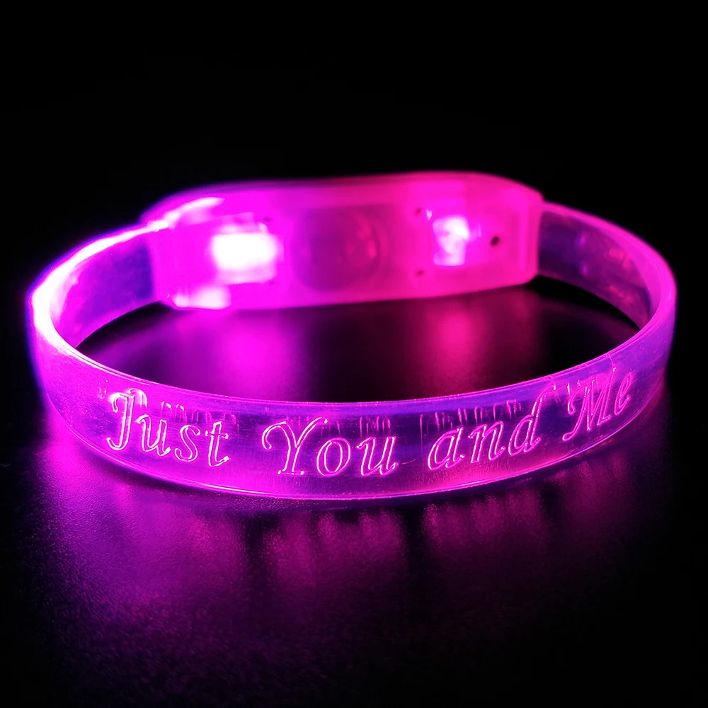 2023 New Products Illuminated Bracelet Button Control 3 Modes Flash Concert LED Wristband