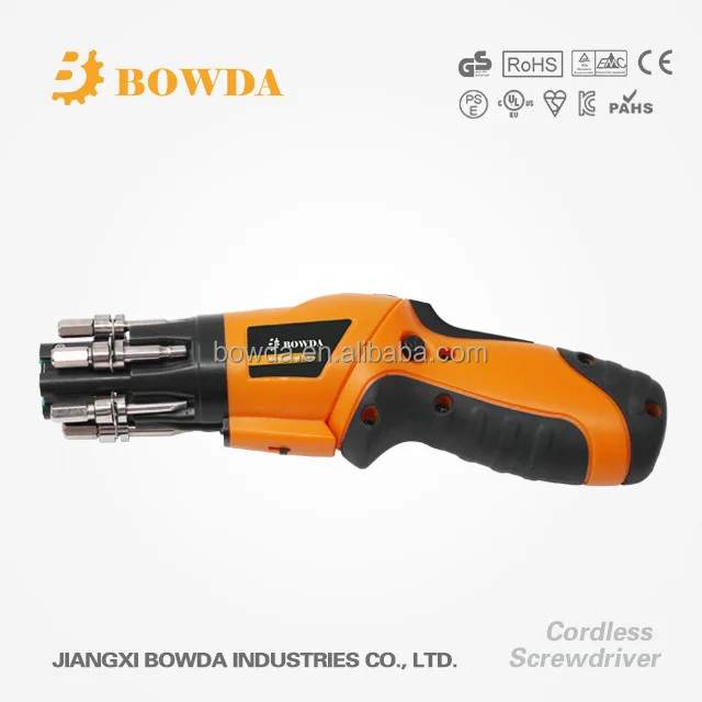
2.4V/3.6V/4.8V Rechargeable Battery-Powered 6 In 1 CE certificated Cordless Screwdriver Professional Design 