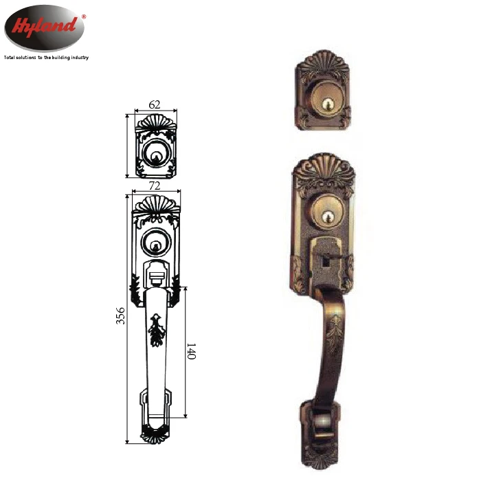 HYLAND OEM 70860 AC Door Grip Handle Lock cerraduras para puertas ANSI STANDARD residential grip mortise lock