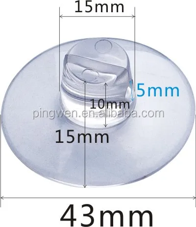 transparent wholesale plastic high quality threaded suction cap,suction cup with screw,rubber suction cup